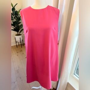 Entro Vibrant Pink Mini Dress with Gold Button Accents size Small